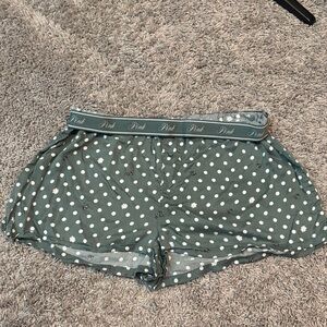 PINK Victoria's Secret Teal Polka Dot Pajama Shorts